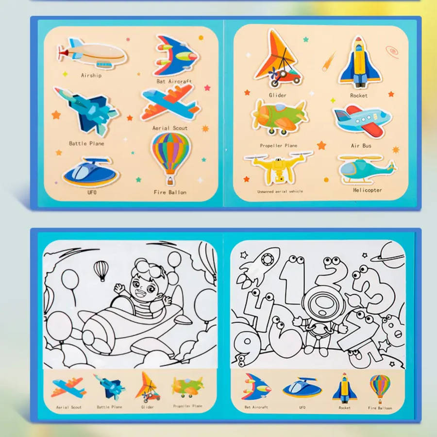 Montessori Quiet Book for Toddlers | Traffic & Animal Busy Book SA