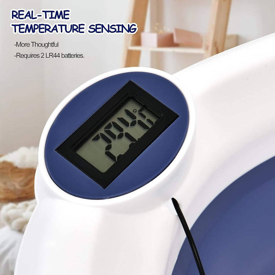 Collapsible Baby Bathtub With Thermometer | Foldable, Portable & Safe