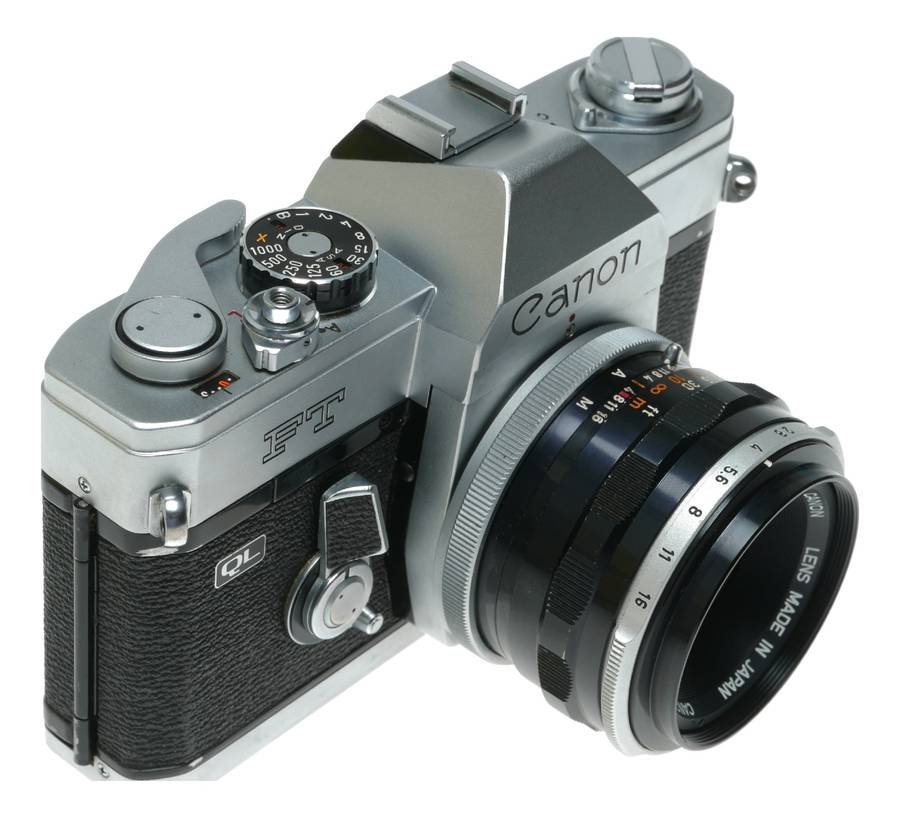 Canon FT QL SLR Camera with Canon 50mm f/1.8 Lens