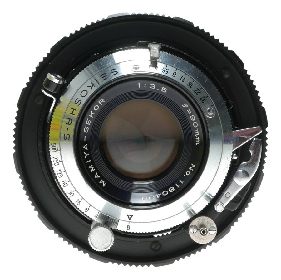 Mamiya-Sekor 90mm f/3.5 Camera Lens with Seikosha-S Shutter