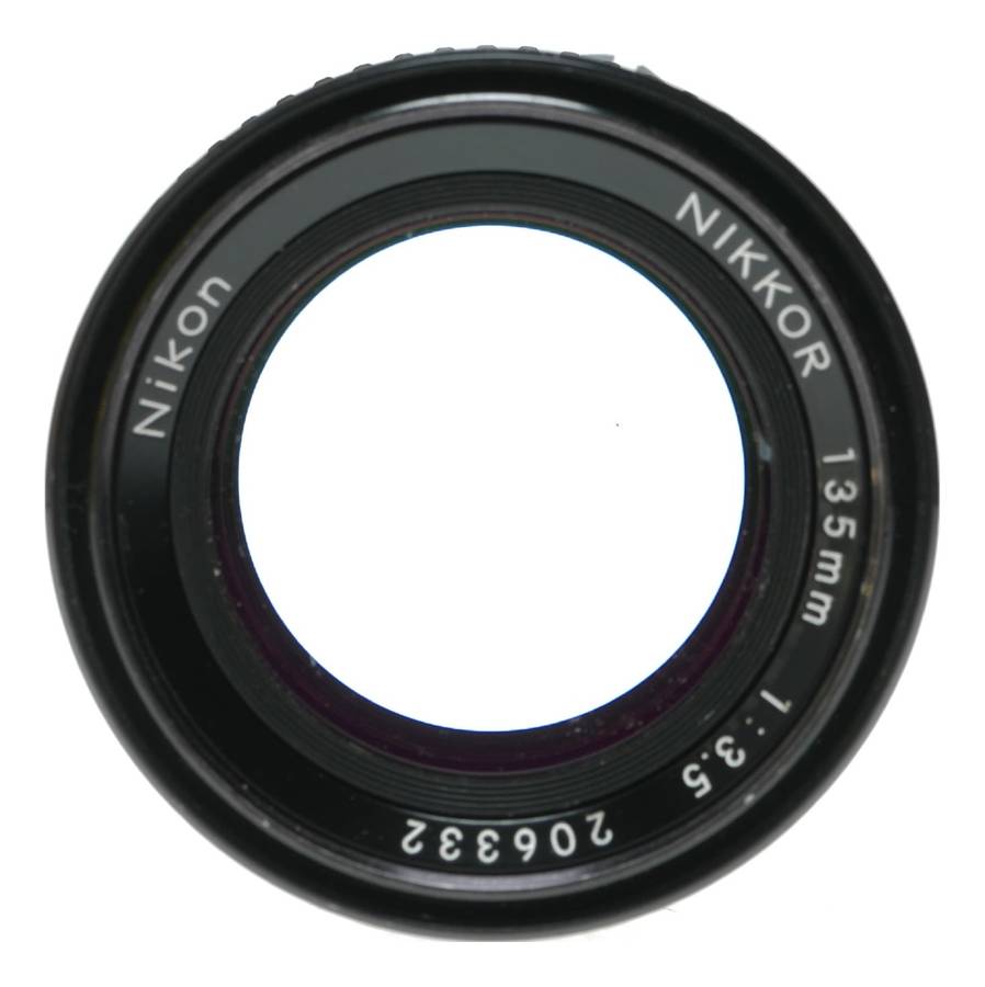 Nikon Nikkor 135mm f/3.5 Manual Focus SLR Lens Made in Japan