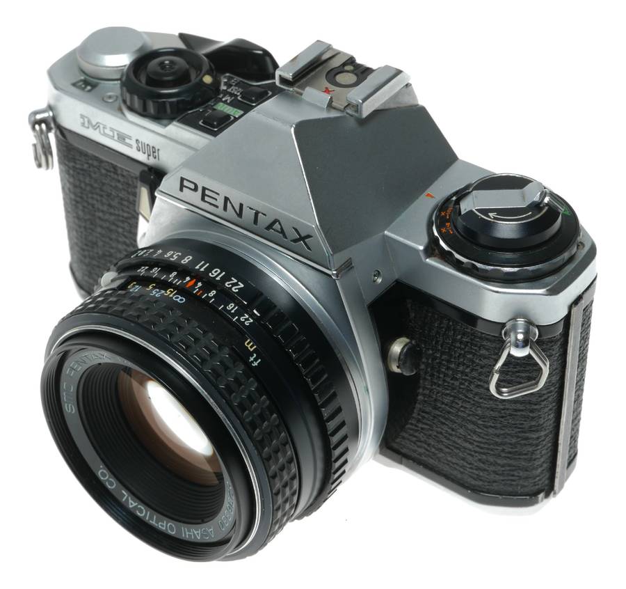 Pentax ME Super SLR Camera with SMC Pentax-M 1:2 50mm Lens