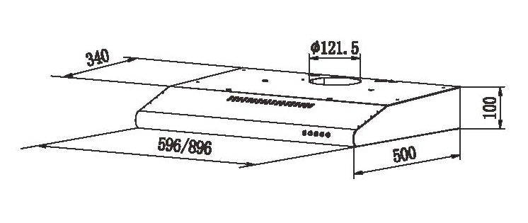 Falco 90cm Cooker Hood (Black)- AR-90-903BL