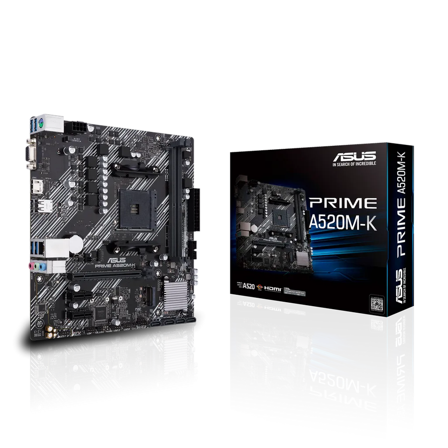 ASUS PRIME A520M-K, AMD, Socket AM4, AMD Ryzen 3