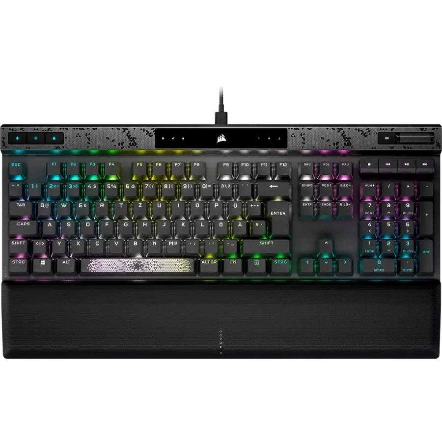 Corsair K70 MAX, Full-size (100%), Wired, USB, RGB LED, Black