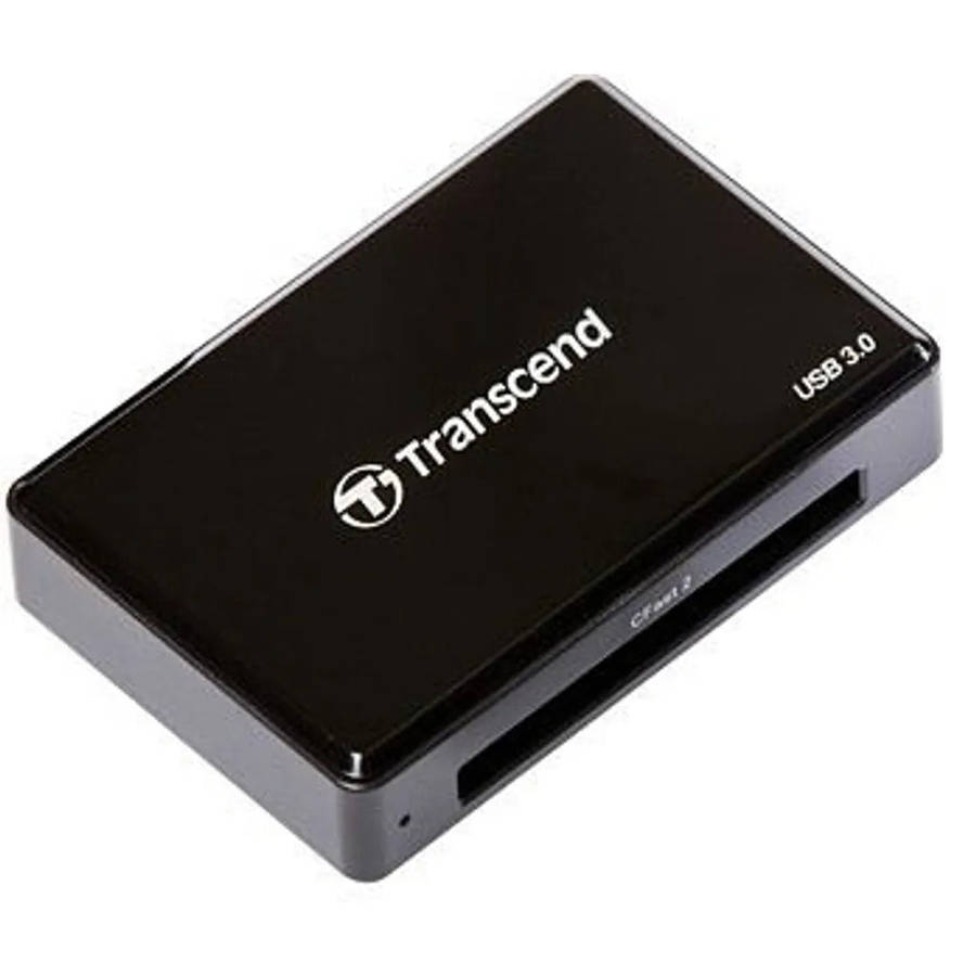 Transcend RDF2 Card Reader, CF, CF Type II, Black, CE/FCC/BSMI/KC/RCM/EAC