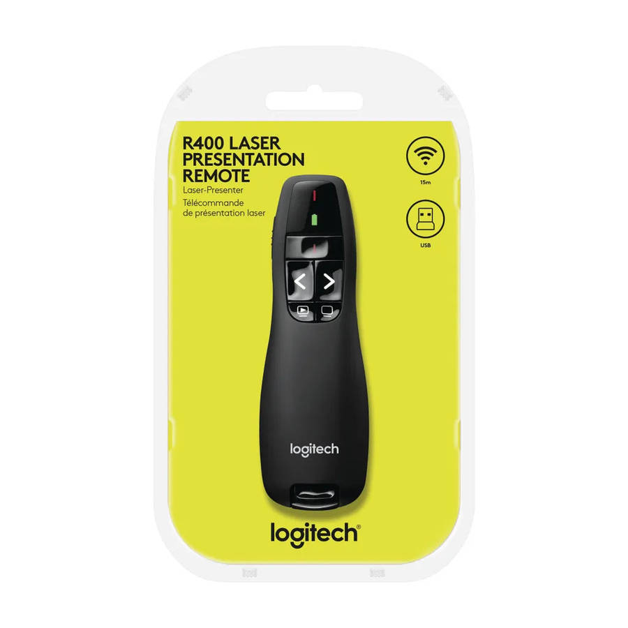 Logitech Wireless Presenter R400, RF, USB, 15 m, Black