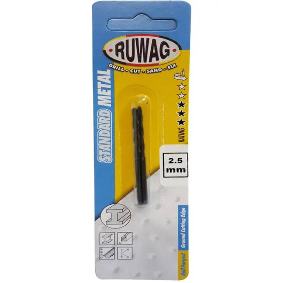 Metal Drill Bit, Ruwag, 2.5mm, 2 Pieces