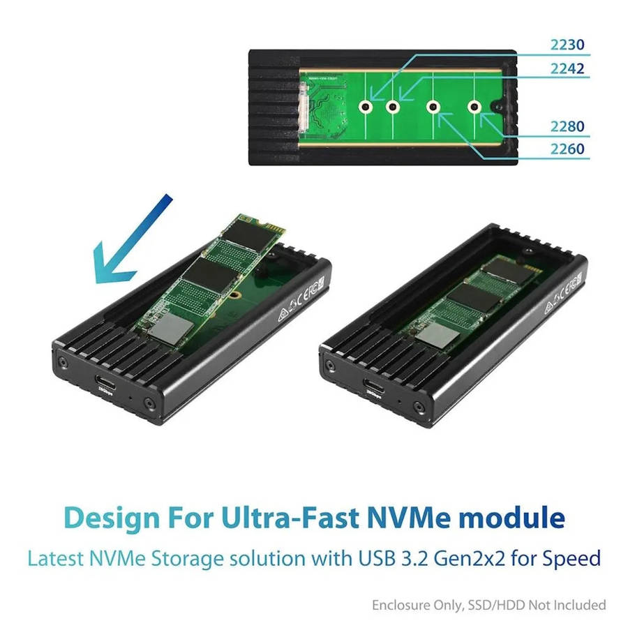Vantec NST-230C3-BK, SSD enclosure