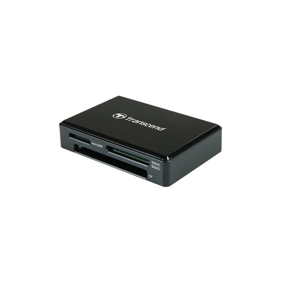 Transcend RDC8 Card Reader, CF, MicroSDHC, MicroSDXC, SD, SDHC, SDXC, Black