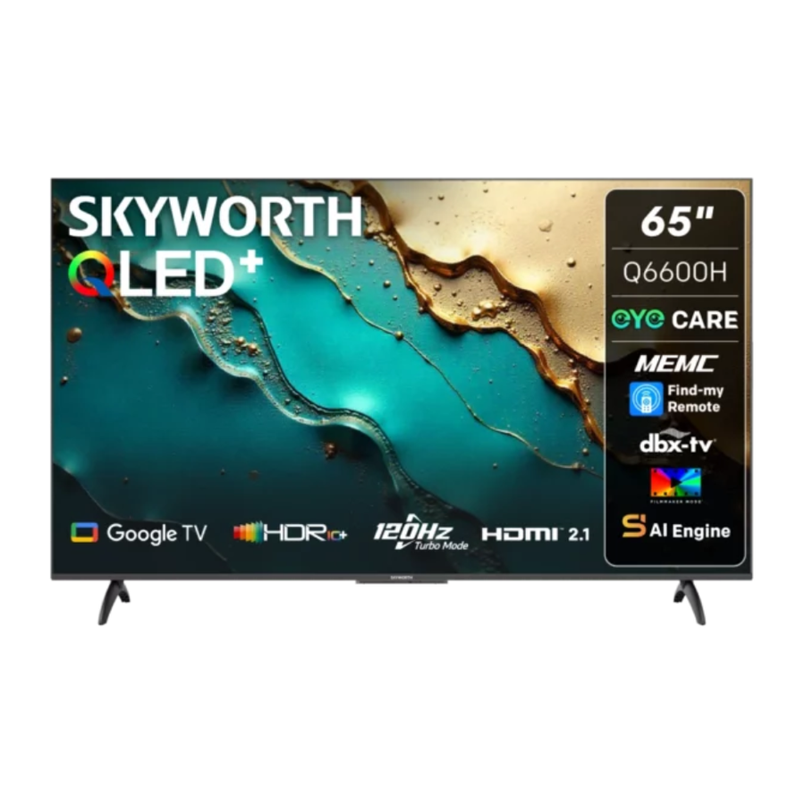 Skyworth 65 4K QLED Google Smart TV with Eye Care  65Q6600H