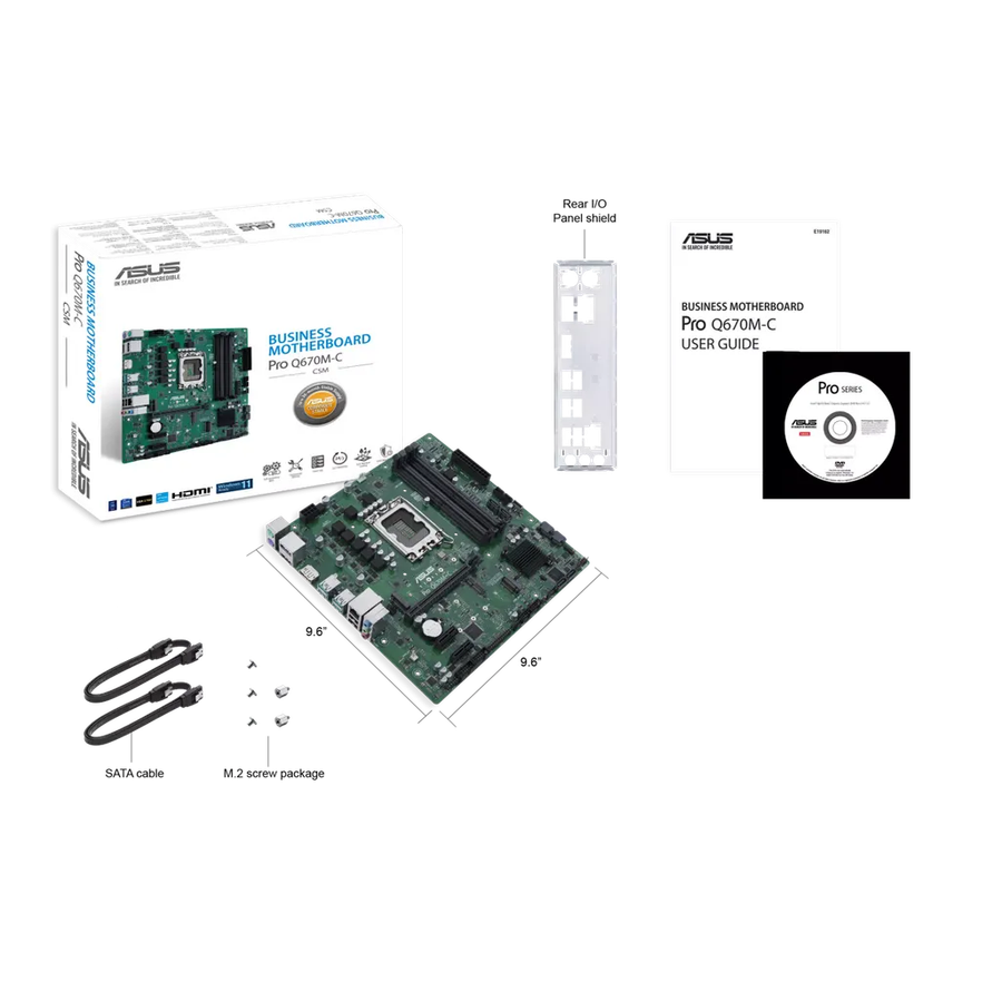 ASUS PRO Q670M-C-CSM, Intel, LGA 1700, Intel® Celeron®