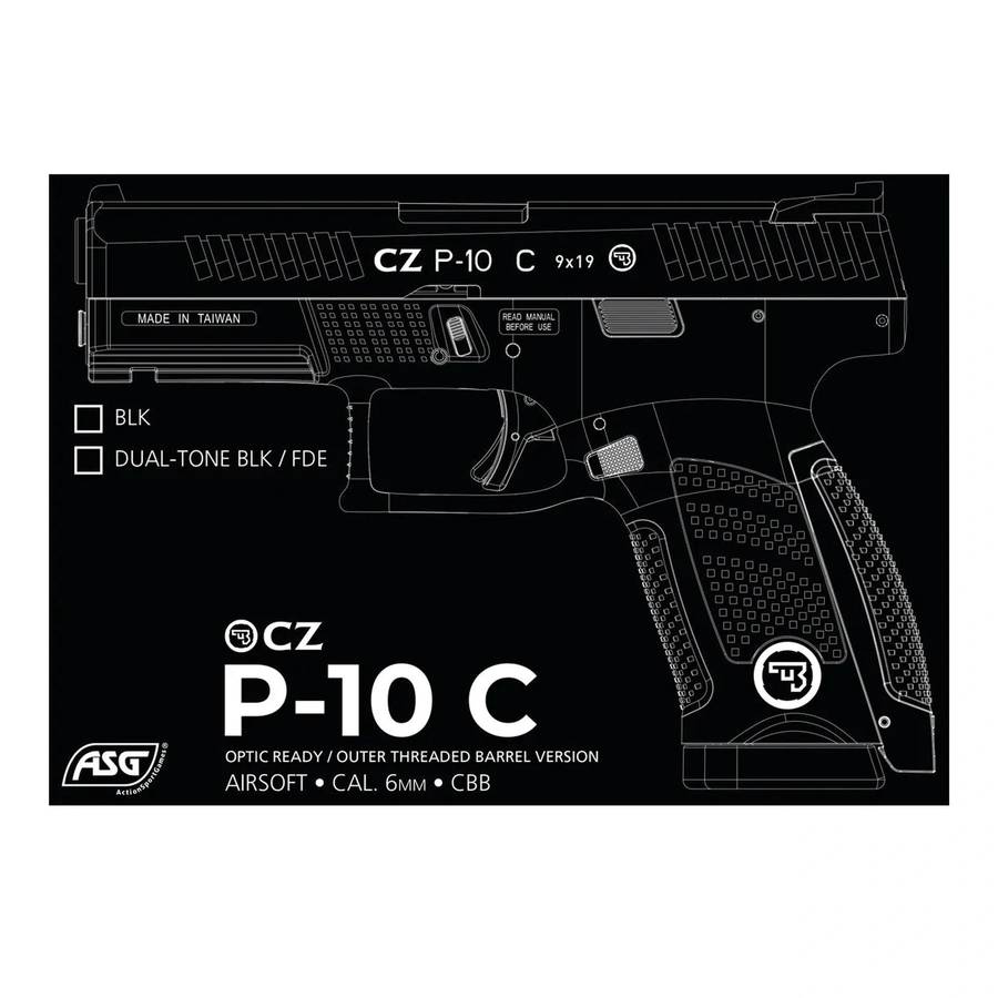 ASG CZ P-10C FD Airsoft Pistol (CO2|Semi Auto|Blowback|22) 19924