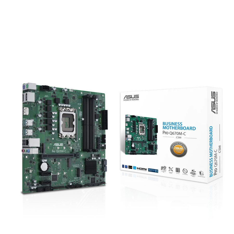 ASUS PRO Q670M-C-CSM, Intel, LGA 1700, Intel® Celeron®