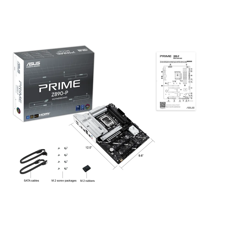 ASUS PRIME Z890-P, Intel, LGA 1851 (Socket V1), Intel Core Ultra (Series 2)