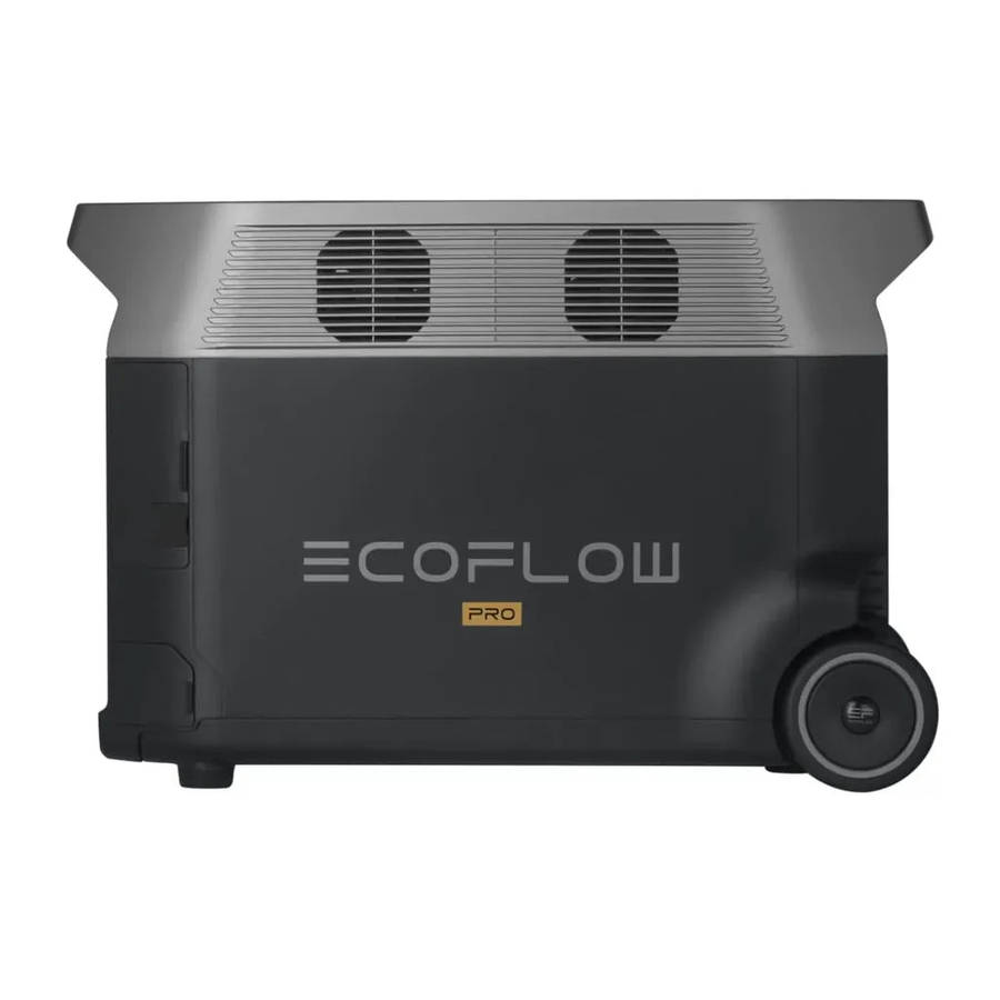 ECOFLOW DELTA PRO Portable Power Station - 3600W Output; 3600 Wh Battery; 1600W Solar -Int Socket