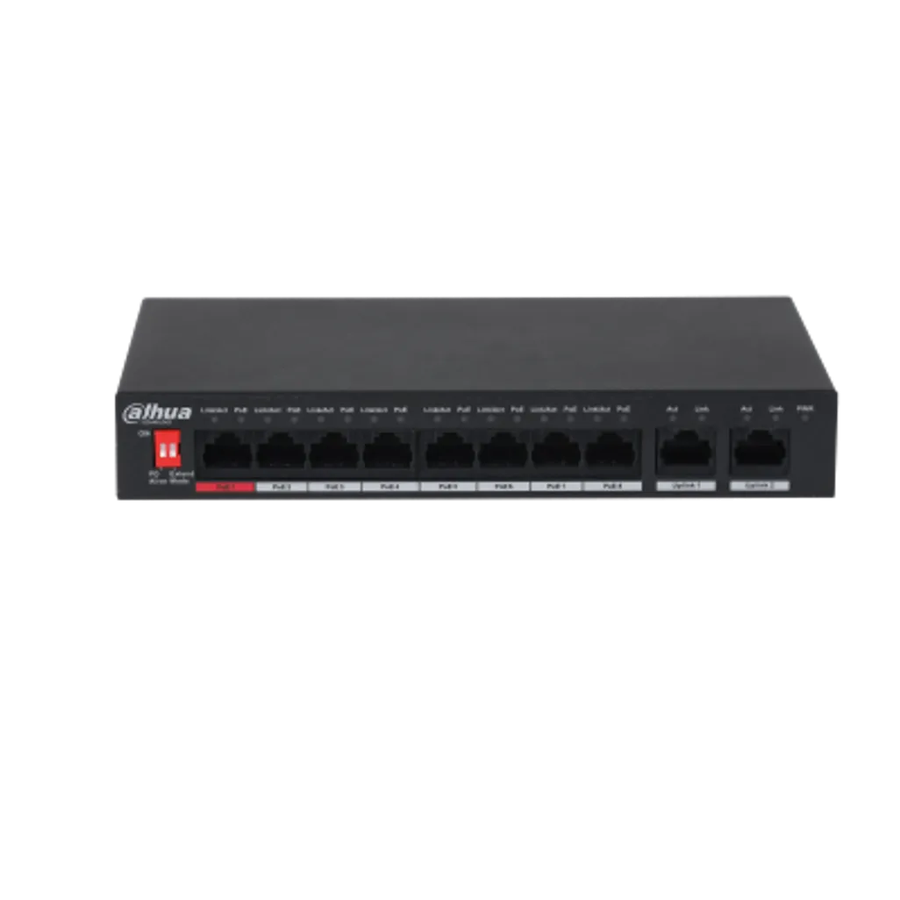 Dahua 10-Port Unmanaged Desktop Switch with 8-Port PoE