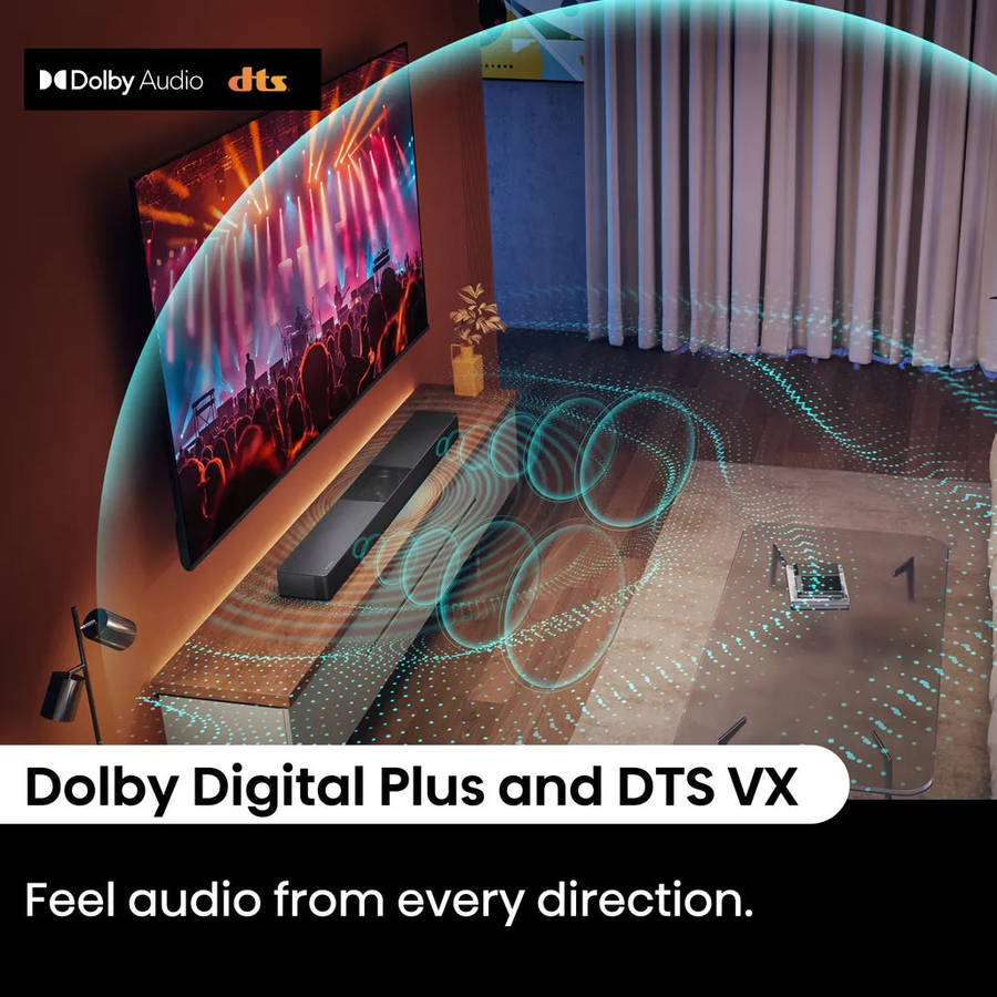 Hisense HS2000, 2.1 channels, 240 W, DTS Virtual:X, Dolby Digital, Dolby Digital Plus, 20 kHz, 24...