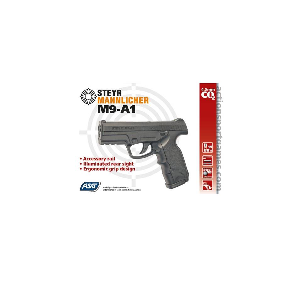 ASG Steyr M9-A1 Gas Gun (Semi Auto|NBB|CO2|19|407 FPS|2.7J|4.5mm BB) 16088