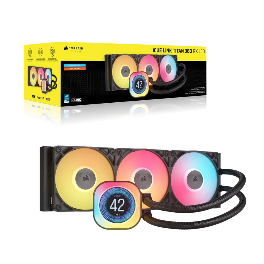 Corsair iCUE LINK TITAN 240 RX LCD, Air cooler