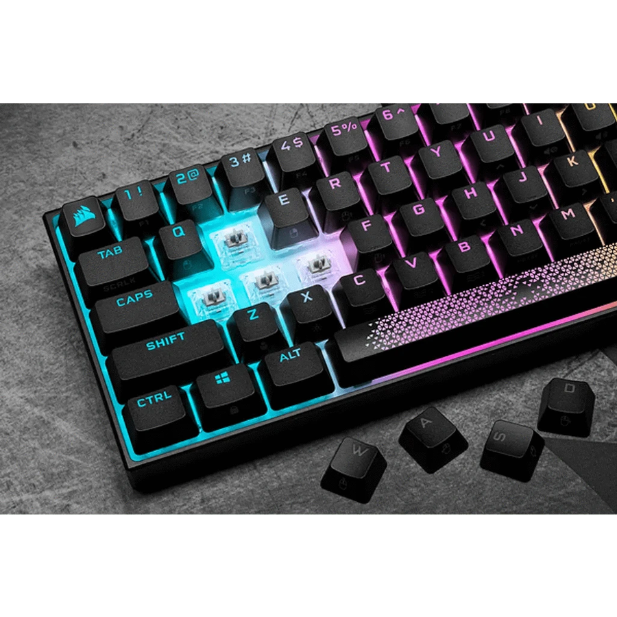 Corsair K65 RGB Mini, Wired, USB, Mechanical, QWERTY, RGB LED, Black