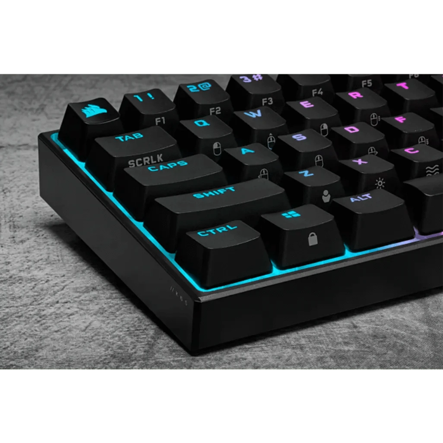 Corsair K65 RGB Mini, Wired, USB, Mechanical, QWERTY, RGB LED, Black