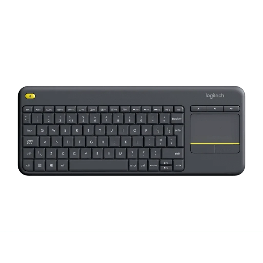 Logitech Wireless Touch Keyboard K400 Plus, Mini, Wireless, RF Wireless, QWERTY, Black