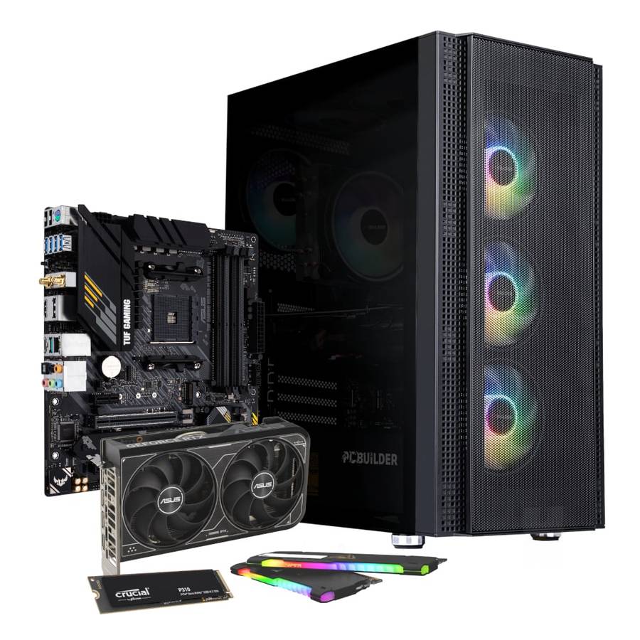 PCBuilder Ryzen 7 5700X3D COMMANDER Windows 11 Gaming PC  Powerful & Stylish