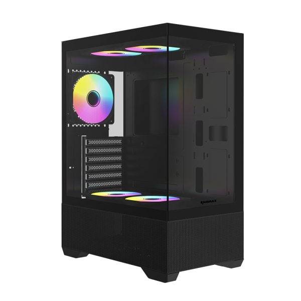 Raidmax I802 AIR E-ATX |ATX | Micro-ATX | Mini-ITX RGB Mid-Tower Gaming Chassis  Black