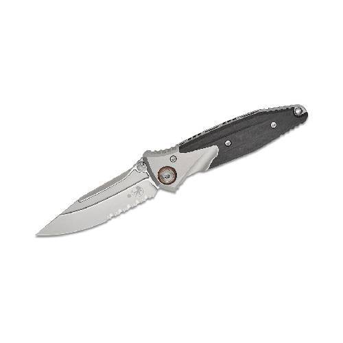 SOCOM Bravo Mini SE Serrated Blue Ti Pivot Collar Carbon Fiber Knife  260M-8CFTI