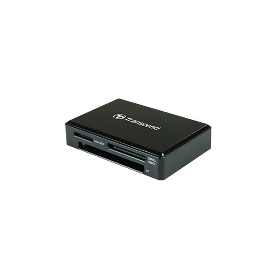 Transcend RDC8 Card Reader, CF, MicroSDHC, MicroSDXC, SD, SDHC, SDXC, Black