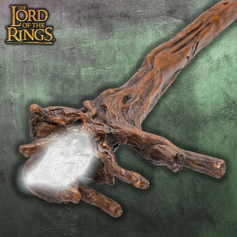 United Cutlery LOTR Illuminated Moria Staff of Gandalf | Display Plaque | Officially Licensed Rep...