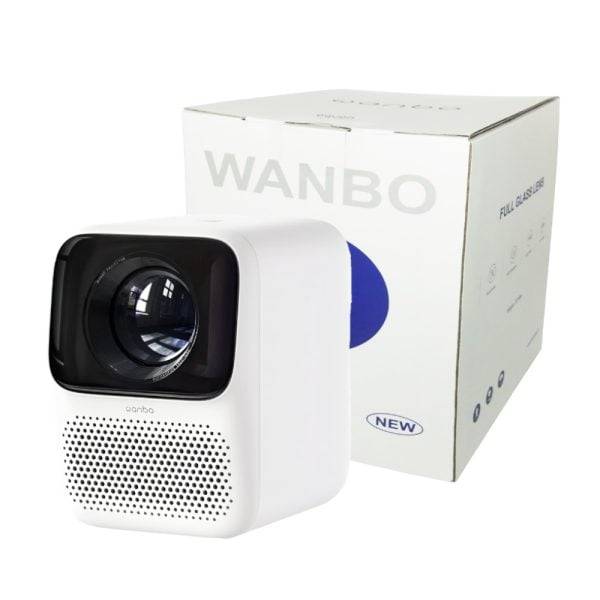 WANBO T2 MAX 1080P Smart Projector 450ANSI Lumens Android 9.0  White