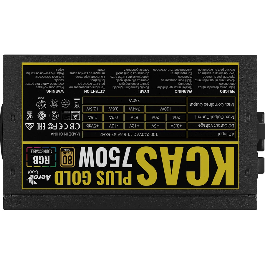 Aerocool KCAS PLUS Gold750W RGB PSU