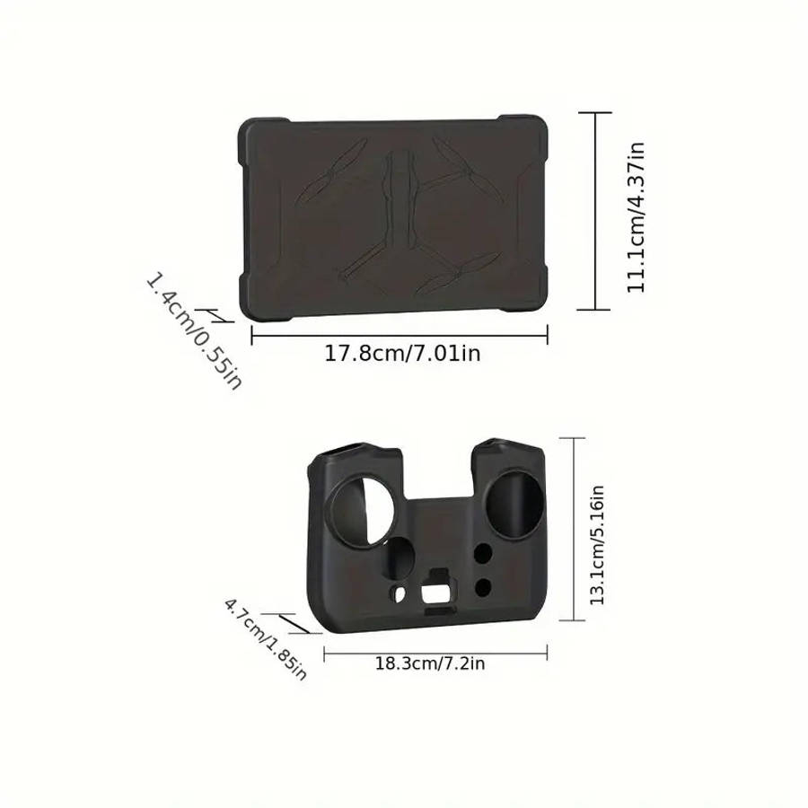2pcs Silicone Case + Screen Protector and Dust Cover Set for DJI Mavic 4 Pro RC PRO 2 Remote Control