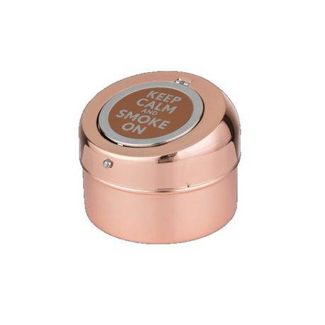 Ashtray Flip Lid Copper - Keep Calm