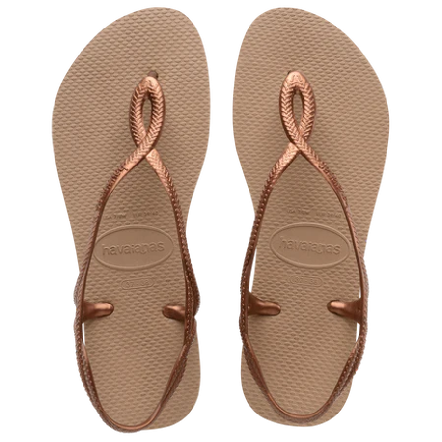 Havaianas Ladies Luna Sandals Rose Gold