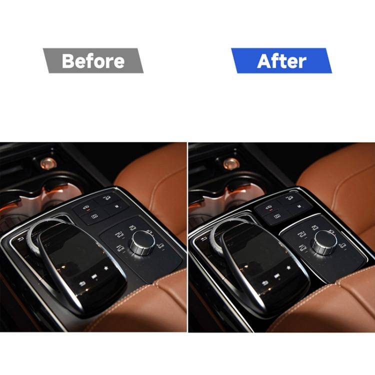 Car Left Drive Central Armrest Box Multimedia Panel Decorative Sticker For Mercedes-Benz GLE 2015...