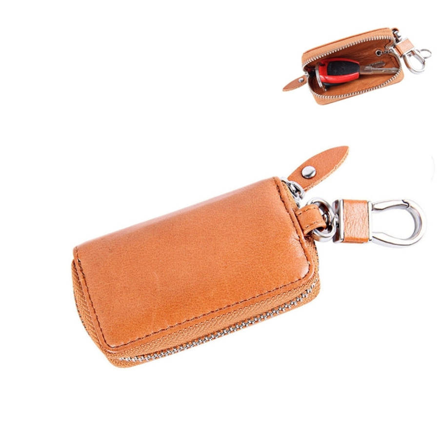 Universal Pure Cow Leather Waist Hanging Zipper Wallets Key Holder Bag (No Include Key), Key Hold...
