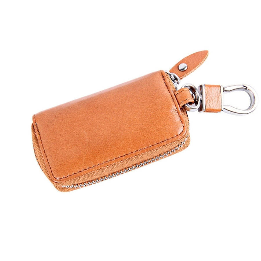 Universal Pure Cow Leather Waist Hanging Zipper Wallets Key Holder Bag (No Include Key), Key Hold...