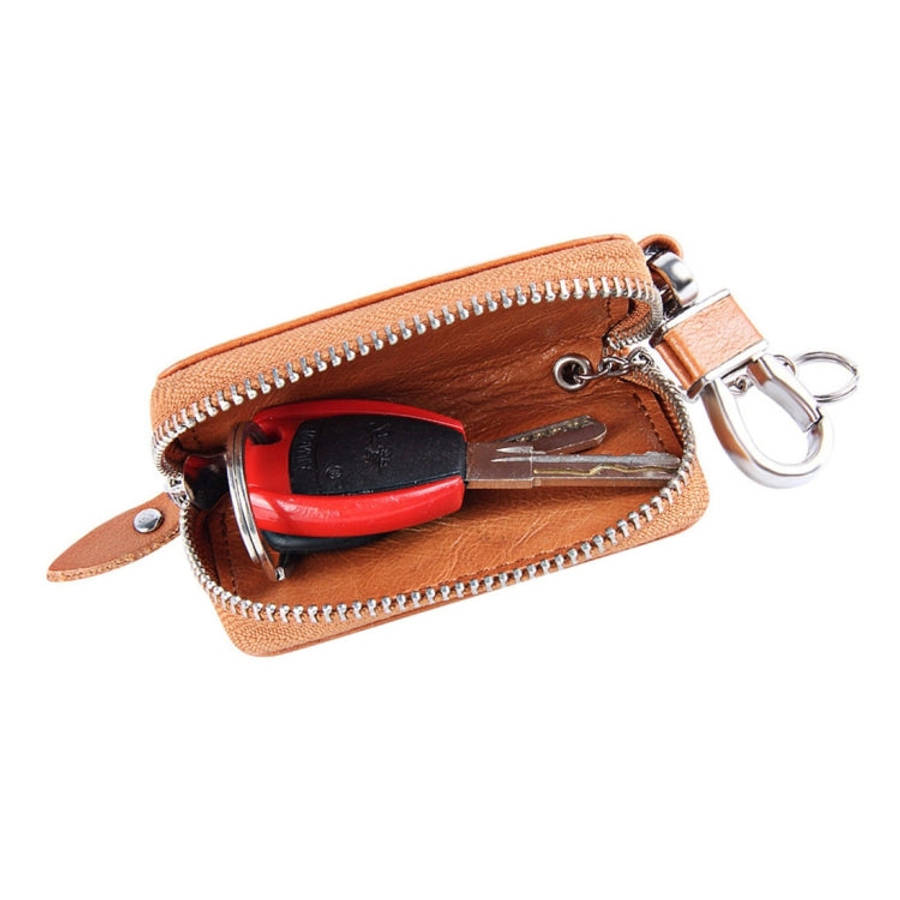 Universal Pure Cow Leather Waist Hanging Zipper Wallets Key Holder Bag (No Include Key), Key Hold...