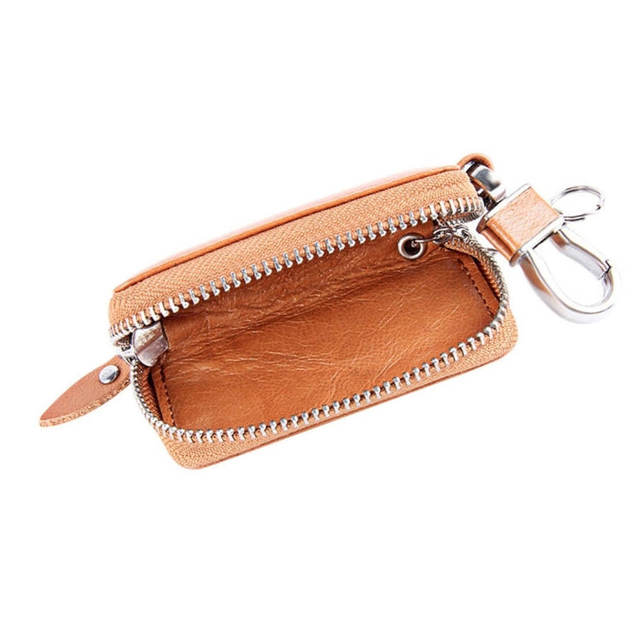 Universal Pure Cow Leather Waist Hanging Zipper Wallets Key Holder Bag (No Include Key), Key Hold...