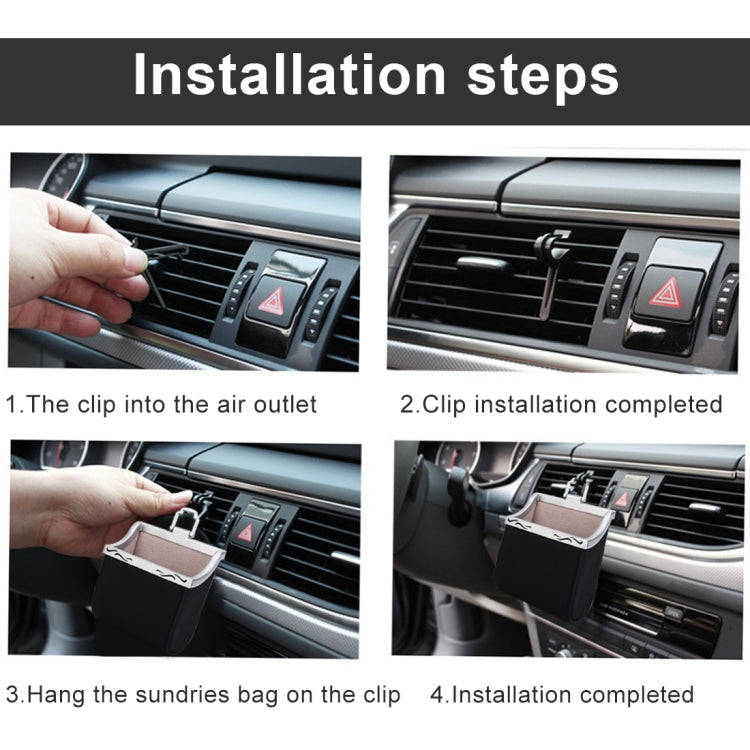 Universal Car Air Vent Mount Outlet Storage Box Case Bag Pouch Phone Holder, Air Vent Storage Box