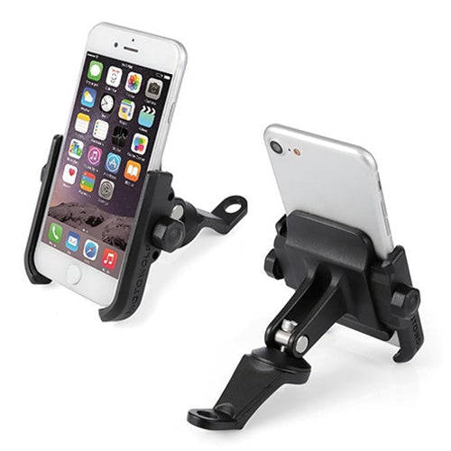 Motorcycle Rear View Mirror Aluminum Alloy Phone Bracket, Suitable for 4-6 inch Device, Rear View...