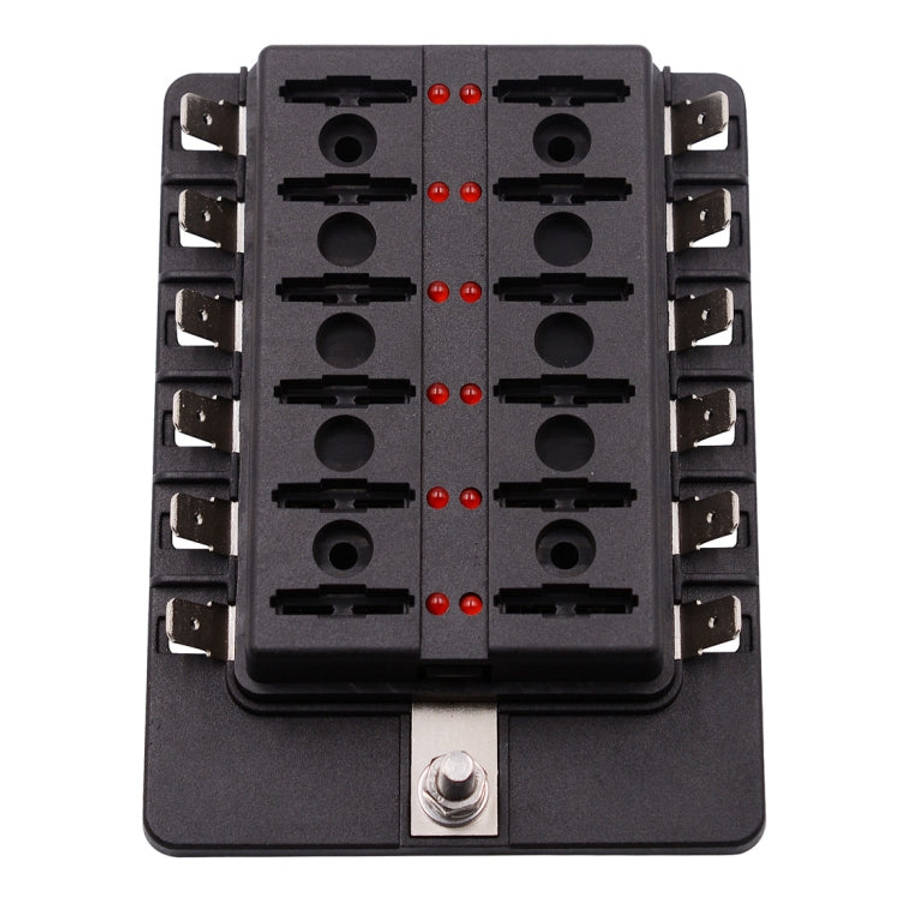 1 in 12 Out Fuse Box PC Terminal Block Fuse Holder Kits with LED Warning Indicator for Auto Car T...