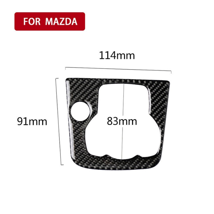 Car Carbon Fiber Right Drive Multimedia Frame A Decorative Sticker for Mazda Axela 2013-2016, Rig...