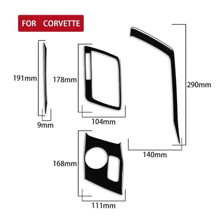 For Chevrolet Corvette C7 2014-2019 4 in 1 Car Gear Position Decorative Sticker, Left Drive, Gear...