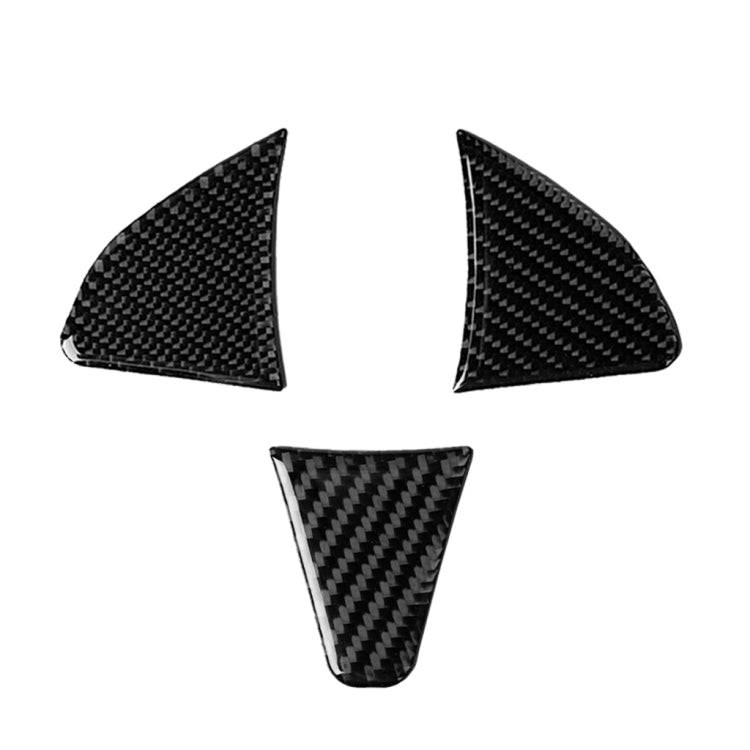 3 in 1 Car Carbon Fiber Steering Wheel Button Decorative Sticker for Honda Fit, Left and Right Dr...