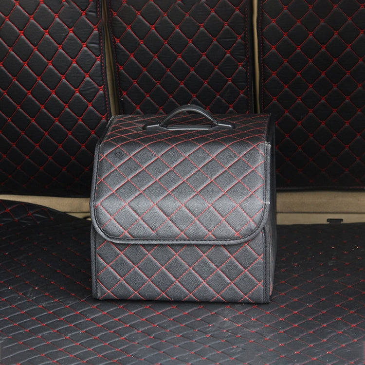 Car Trunk Foldable Storage Box, Checkered Small Size: 33 x 32 x 30cm, Checkered 33 x 32 x 30cm(Be...