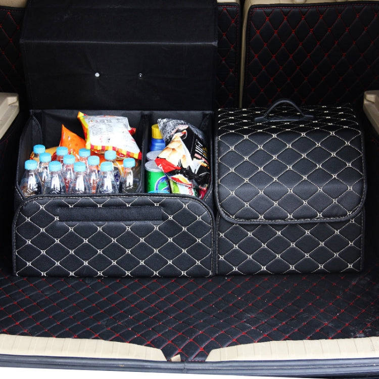 Car Trunk Foldable Storage Box, Checkered Middle Size: 40 x 32 x 30cm, Checkered 40 x 32 x 30cm (...